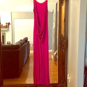 Low open back floor length prom or evening gown